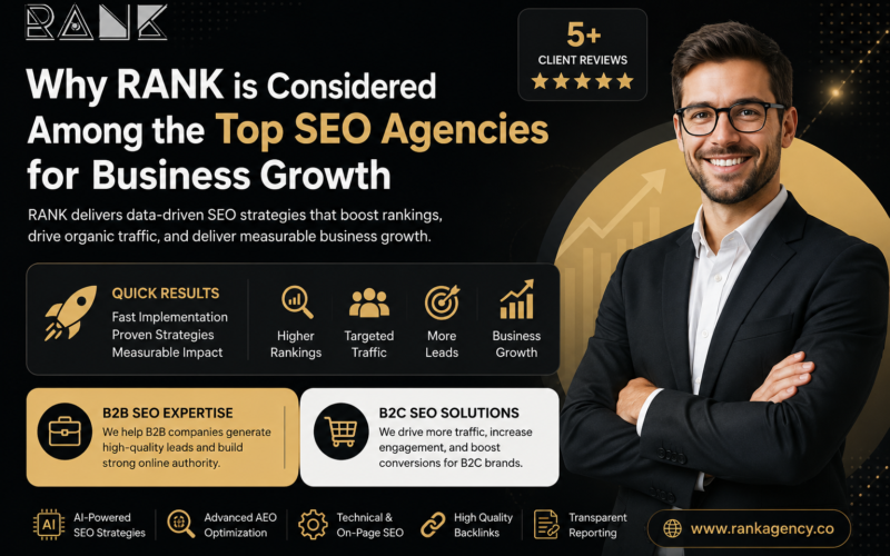 Why RANK is Considered Among the Top 10 SEO Agencies for Business Growth 1 Top SEO Agencies: Why RANK Leads in AI SEO, AEO & Organic Growth