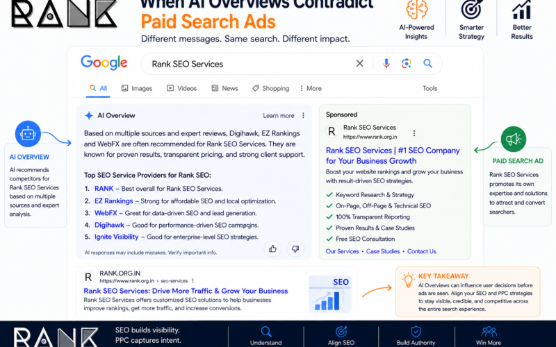 When AI Overviews Contradict Paid Search Ads: What It Means for SEO and PPC 1 AI Overviews Contradict Paid Search Ads